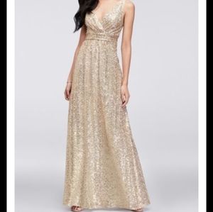 Davids Bridal Sequenced M.O.H/ Bridesmaid Gown